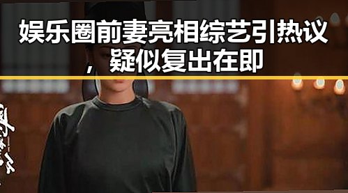 娱乐圈前妻亮相综艺引热议，疑似复出在即